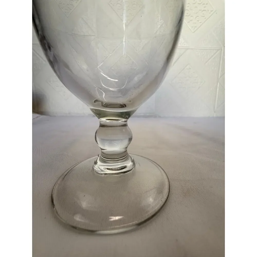 SKU3203 Whaler's Original Rum Hurricane Glass Stemmed Footed Clear Blue Yellow